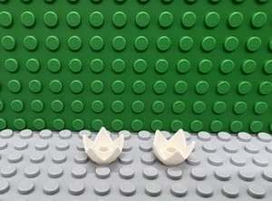 Lego mini figure 2 White Crown 5 pointed Headgear Plant NEW - Picture 1 of 1