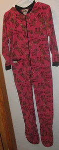 Pijama para niña Lazy One Moose Footie para dormir cremallera frontal botón trasero solapa talla 10 - Imagen 1 de 6
