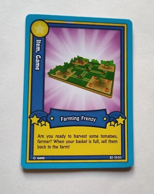 Webkinz Tarjeta Coleccionable Serie 2 Artículo, Juego Farming Frenzy B2-39/85 Foto 1 de 2