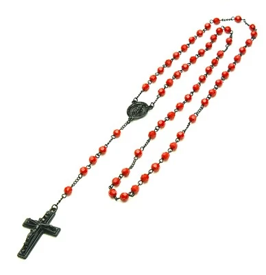 Collar Rosario Cuentas Guadalupe y Jesús Cruz 28" HR 600  Foto 1 de 4