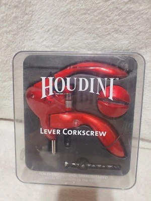 Houdini Lever Corkscrew W/ Foil Cutter & Spare Spiral Included (18) - Image 1 of 4
