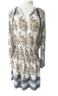 Vestido Campesino Estampado Mixto Marca Lucky Boho Bohemio Floral Talla Grande Otoño $89 Foto 1 de 4