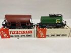 HO Fleischmann BP Boiler Car 1375 And Self Discharge Trolley 5510 With Boxes