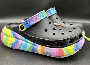 Crocs Classic Crush Spray Dye Platform Mens Clog 208057-0C4 - Picture 1 of 10