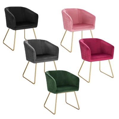 1xEsszimmerstuhl Küchenstuhl Polsterstuhl Wohnzimmerstuhl Sessel Samt #1740 - Bild 1 von 4