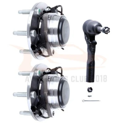 Fits Chevy GMC 2WD 3pcs: 2 NEW Front Wheel Hub & Bearing Assembly Outer Tie Rod Foto 1 de 4