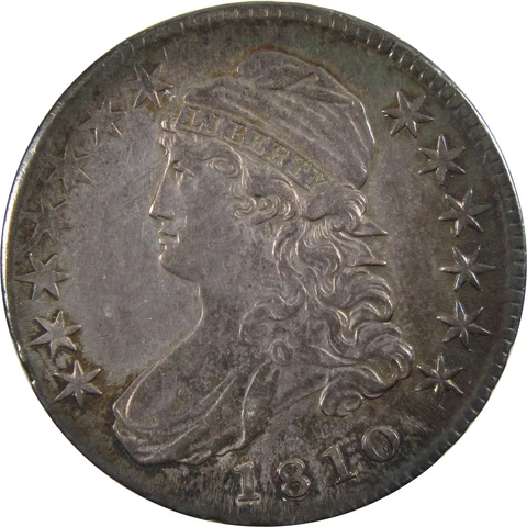 1810 Capped Bust Half Dollar About Unc Details 89.24% Silver SKU:I5887 Cover