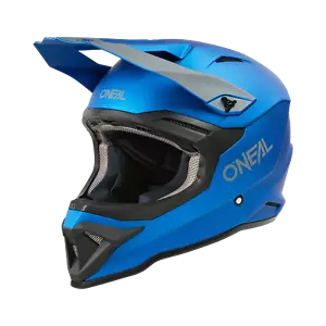 2024 ONEAL 1SRS HELMET SOLID BLUE EC2206 ADULT MOTOCROSS MX OFF ROAD CHEAP NEW - Picture 1 of 7