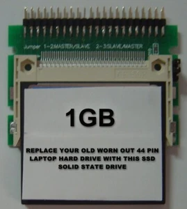1GB 2.5" IDE SSD Replace Worn Out 1GB or Less Laptop Hard Drives With a SSD Card - Picture 1 of 1