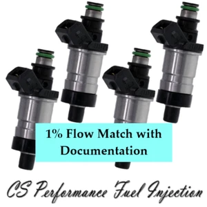 1% Flow Matched OEM Fuel Injectors (4) for Honda Acura Isuzu 2.2L 2.3L I4 OBD0 - Picture 1 of 8