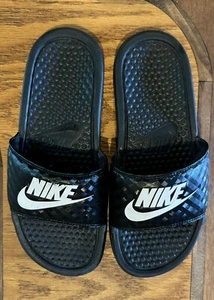 Nike Womens Benassi JDl Slide Sandals Black 343881-011 Slip On Size 6 - Picture 1 of 3