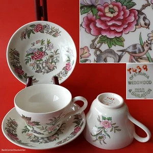 2 juegos: Tazas y platillos de patas de barro liso Wedgwood England BULLFINCH T439 - Imagen 1 de 21