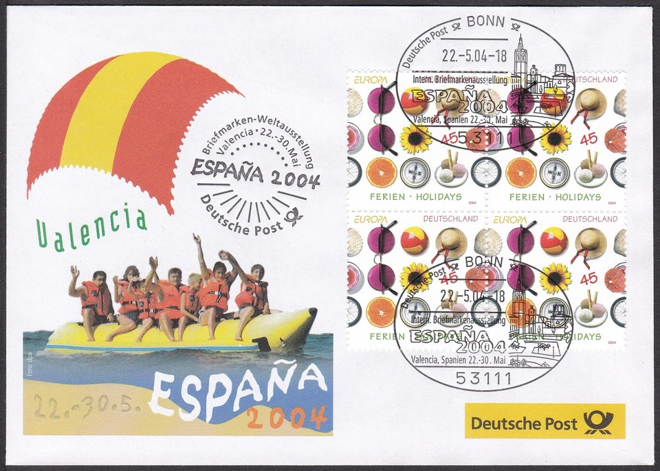 PEX0114 Intl. Stamp Exhibit. Germany Cover, ESPANA 2004, Valencia, Architecture - Image 1 of 1