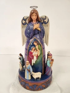 Jim Shore O Come Let Us Adore Him Angel Moveable Turning Nativity #4051542 - Picture 1 of 20