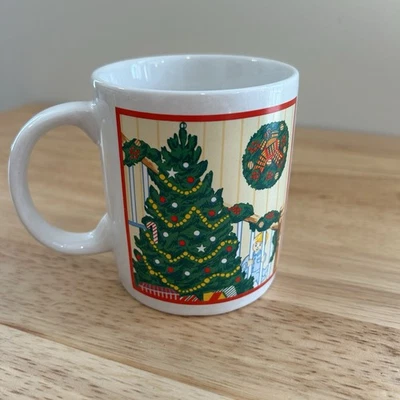 Vintage 1986 Houston Foods Holiday Christmas Coffee Cup - Image 1 of 3