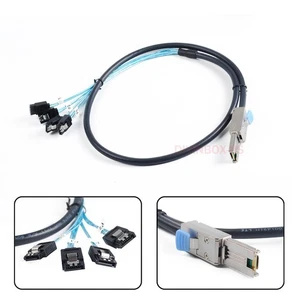 SFF-8088 to 4X SATA Mini SAS 26Pin to 4*SATA 7Pin Data Connector Cable 6Gbps 1M - Afbeelding 1 van 15
