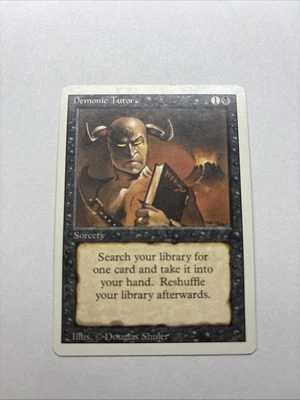 MTG Demonic Tutor- Revised Edition- Uncommon (LP- MP)  - Image 1 of 4