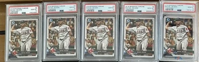 2018 Rafael Devers Red Sox Bowman Chrome 5 Card PSA 10 Graded Lot  Card #8 - Image 1 of 2