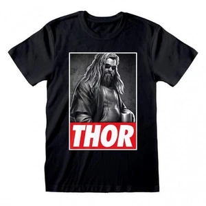 Avengers Endgame Thor Photo Adults Black T-Shirt - Medium - Photo 1/2