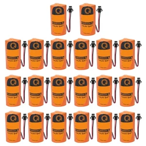 20x 3.6V ER26500M Battery 6000mAh Battery + SM Black Plug Battery For Gas Meter - Picture 1 of 4