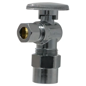 20 Pcs XFITTING 1/2" CPVC x 3/8" OD Compression Angle Stop Valve, 1/4 Turn - Picture 1 of 7