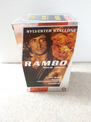 Rambo Movie Triple VHS Boxset - First Blood / Part II / Rambo III (1, 2 & 3) - Image 1 of 4