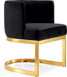 Meridian Furniture Gianna Collection Modern | 24" W x 22" D x 29.5" H,, Black - Picture 1 of 4