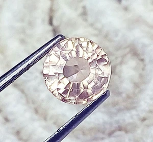 Untreated Unheated 2.30 Ct Natural Morganite Loose Gemstone Round Certified - Picture 1 of 7