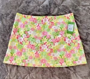 NWT Lilly Pulitzer Tate Skirt Size 8 Floral Sunbonnet Lace Pink Green Yellow - Picture 1 of 7