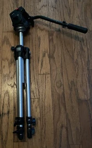 Manfrotto 501 Pro Video Fluid Head And 3001N Camera Tripod Made In Italy - Picture 1 of 9