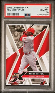 🔥 PSA 10!! 2008 Upper Deck X - KEN GRIFFEY JR #28 - Picture 1 of 2