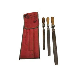 Snap-on HB300 File Set 3 Piece Wood Handle Vintage Used Made in USA - Picture 1 of 7