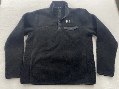 RIT College Port Authority Black Sherpa Mens Large Pullover Jacket Coat - Image 1 of 4