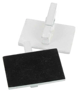 Pliers Slate Rectangle White 5 X 3,5 CM 6 Pieces - Picture 1 of 1