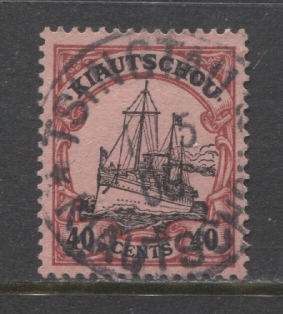 Germany colonies 1905 KIAUTSCHOU  40 cents Yacht issue used TSINGTAU, $ 140.00 - Image 1 of 1