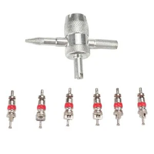 7* Tyre Valve Core With Remover Tool Schrader Valves Bike or For Car I8W4 - Picture 1 of 9