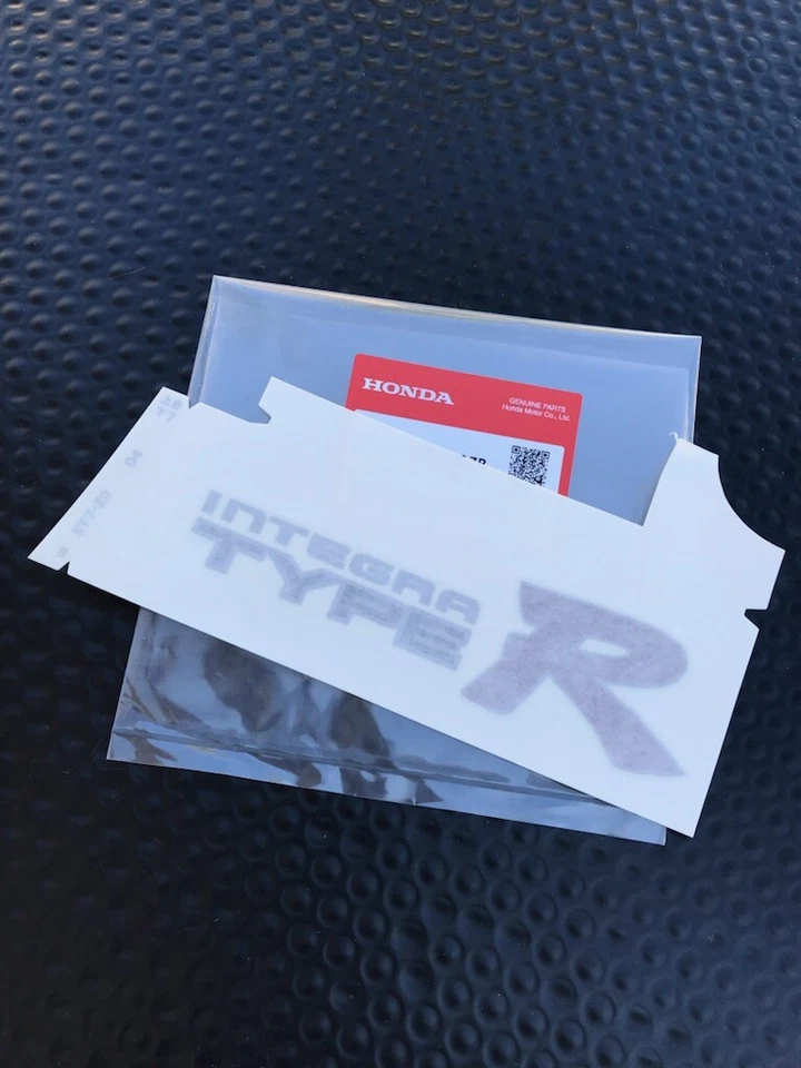 GENUINE OEM HONDA ACURA 94-01 INTEGRA TYPE R REAR DECAL STICKER SILVER OUTLINE - Image 1 of 1