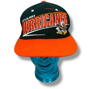 University Miami Hurricanes SnapBack Hat Football Hat Green Orange Retro Zephyr - Picture 1 of 9