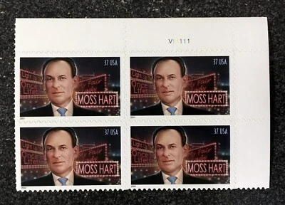2004USA #3882 37c Moss Hart - Plate Block of 4  mint - Image 1 of 2