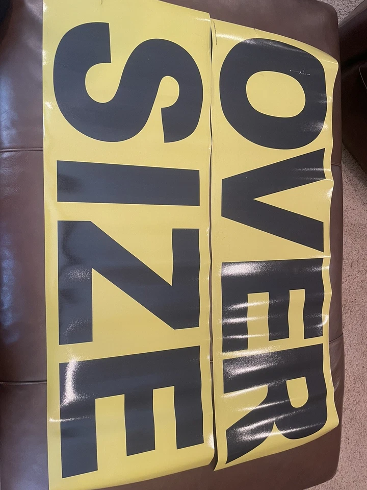 Construction “Over Size” magnet for trucks and pilot cars - over side load - Image 1 of 4