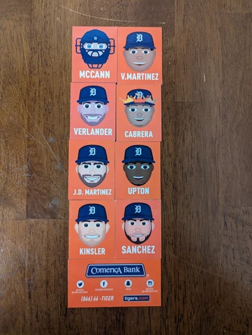 2017 Detroit Tigers Team Magnet - Miggy Triple Crown, Verlander, Martinez, + Cover