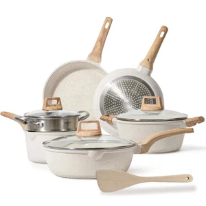 7X Pans Cookware Set Pots and Pans Set Nonstick PFAS/PFOA Free Dishwasher safe - Picture 1 of 8