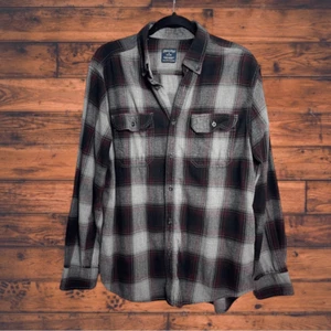 Faded Glory Flannel Plaid Cotton Shirt Medium (38-40) - Picture 1 of 7