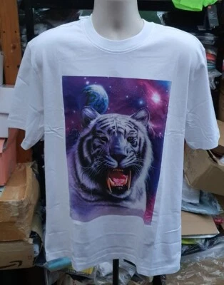 T-Shirt Blanc Tiger Tri-Ferg SS21 Palace X AMG Taille Large Neuf - Photo 1/4