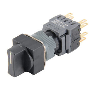 AC 250V 5A DPDT 8P ON-OFF-ON 1/0/2 3 Position Square Head Rotary Selector Switch