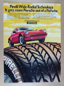1980 Pirelli P7 Tires Porsche 911SC car art vintage print Ad - Picture 1 of 1