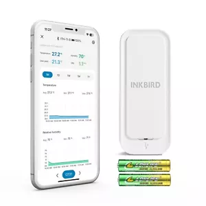 INKBIRD Bluetooth Indoor Thermometer Hygrometer ITH-11-B Temp Humidity Sensor - Picture 1 of 8