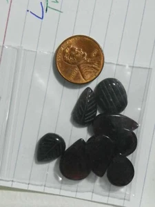 Granate 56,59 quilates 8 hojas tallas rojo púrpura transparente defectos naturales pesados - Imagen 1 de 1