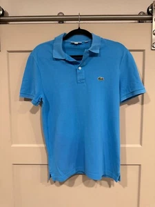 Lacoste Slim Fit Polo Shirt - Boys/Youth Size S, Light Blue, Pre-owned - Picture 1 of 3