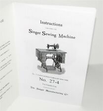 Singer 27-4 Sewing Machine  Instruction Manual Reproduction